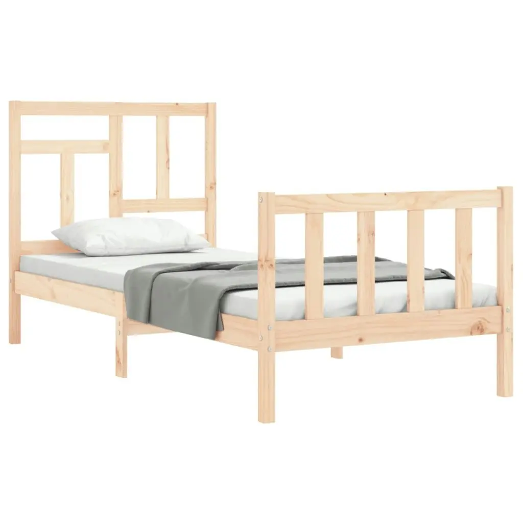 Bed Frame without Mattress 90x190 cm Solid Wood Pine 3193106