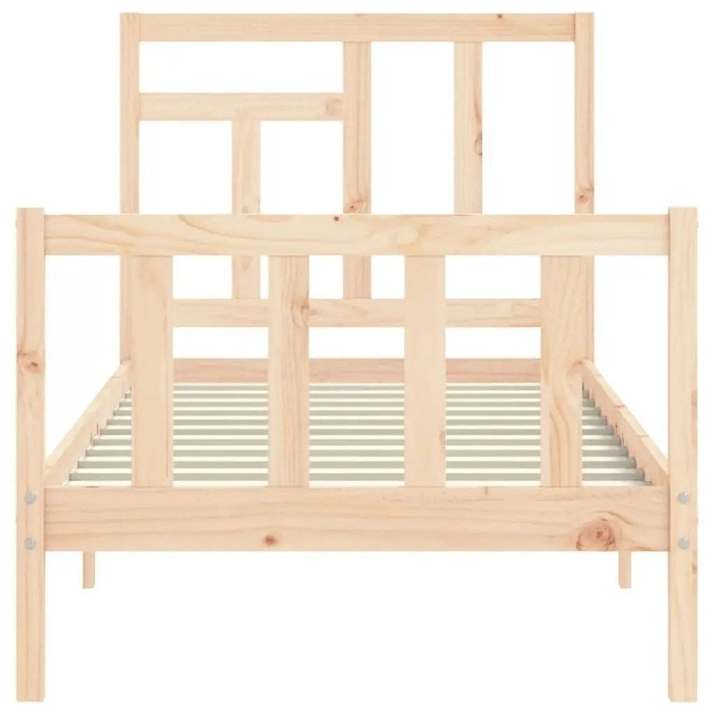 Bed Frame without Mattress 90x190 cm Solid Wood Pine 3193106