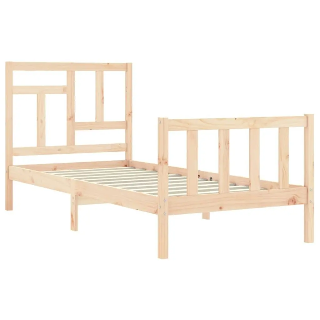 Bed Frame without Mattress 90x190 cm Solid Wood Pine 3193106