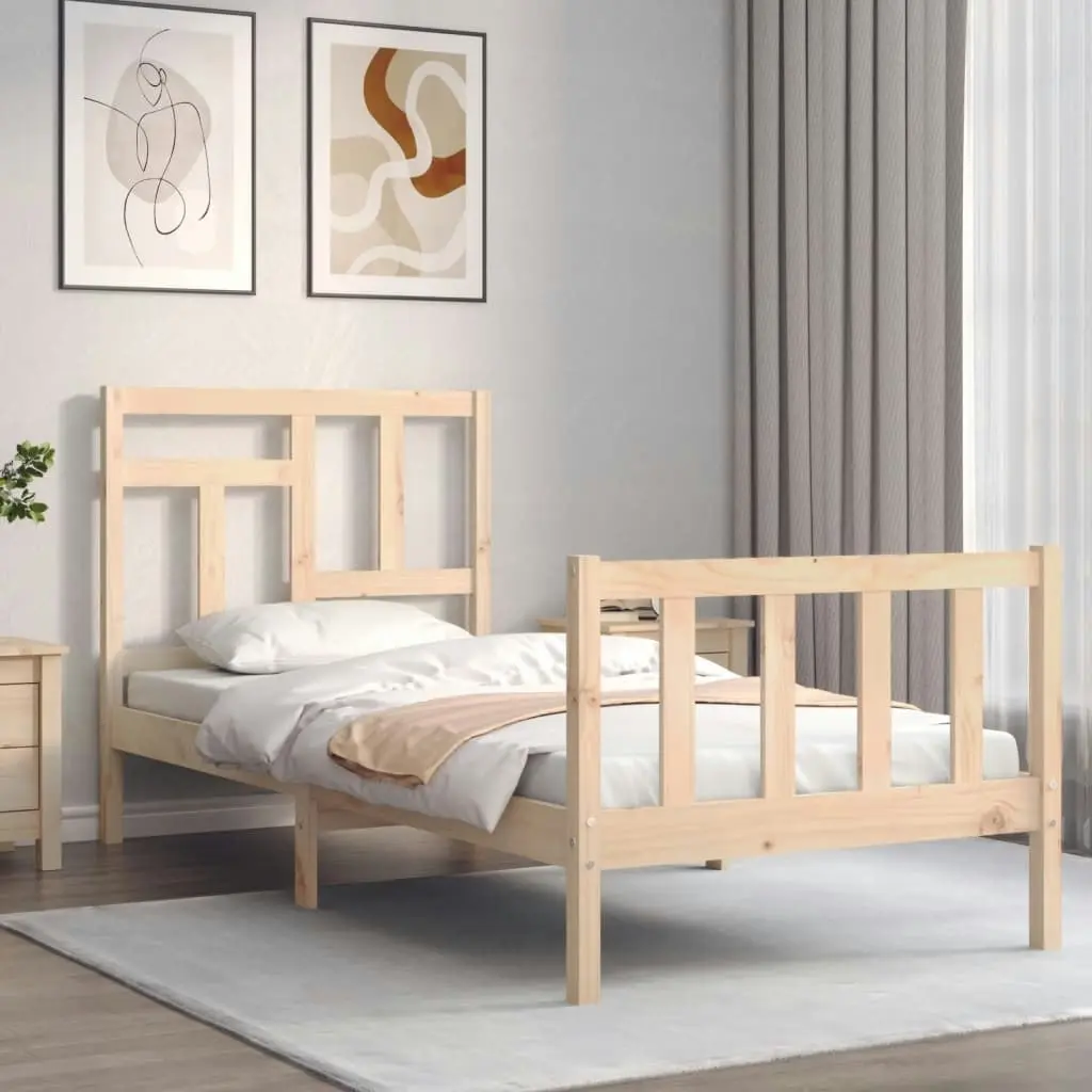 Bed Frame without Mattress 90x190 cm Solid Wood Pine 3193106