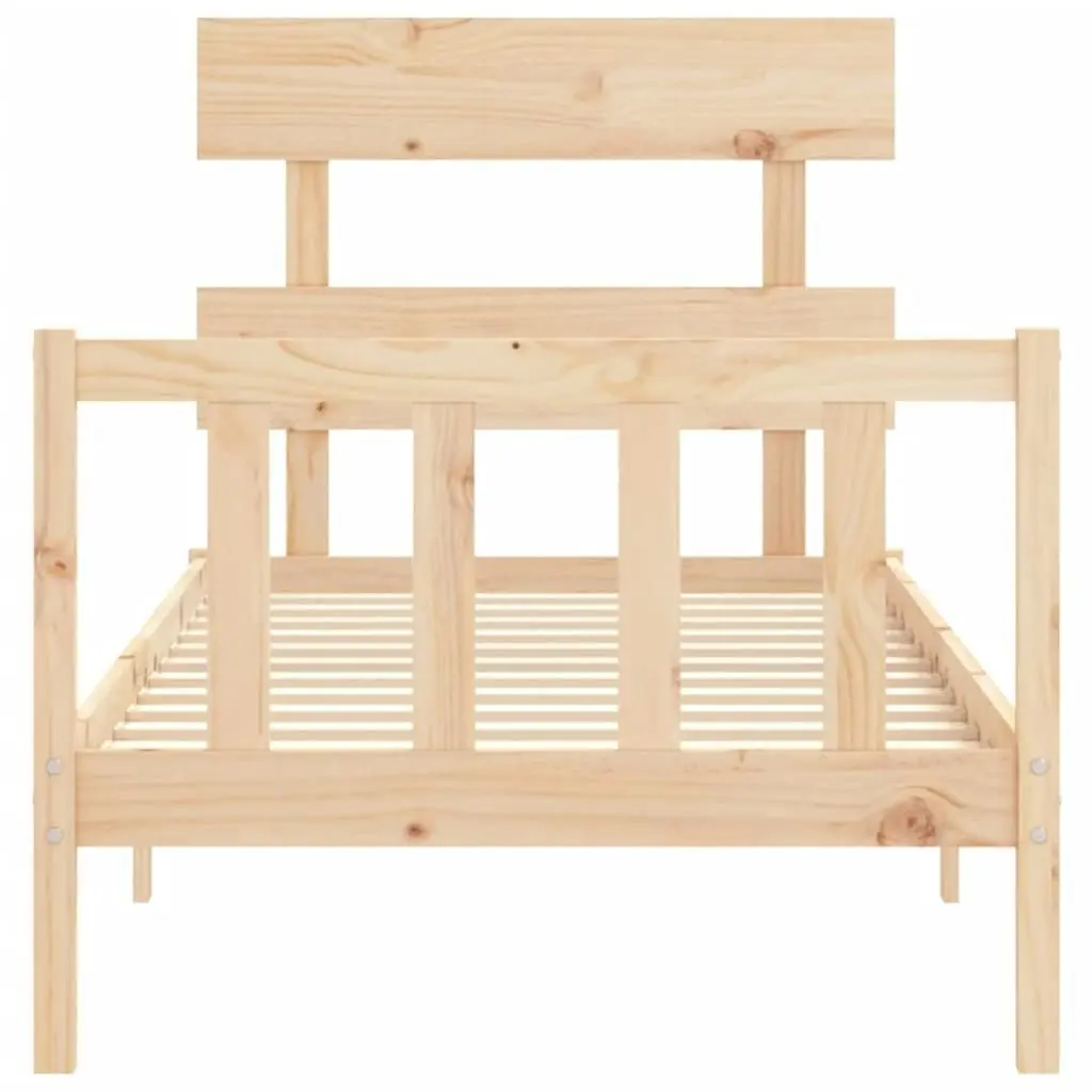 Bed Frame without Mattress 90x190 cm Solid Wood Pine 3193236