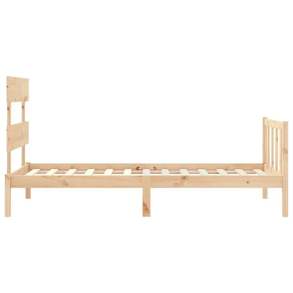 Bed Frame without Mattress 90x190 cm Solid Wood Pine 3193236