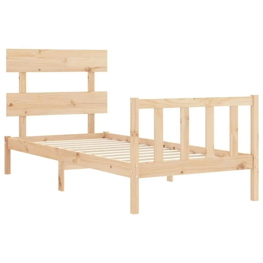 Bed Frame without Mattress 90x190 cm Solid Wood Pine 3193236