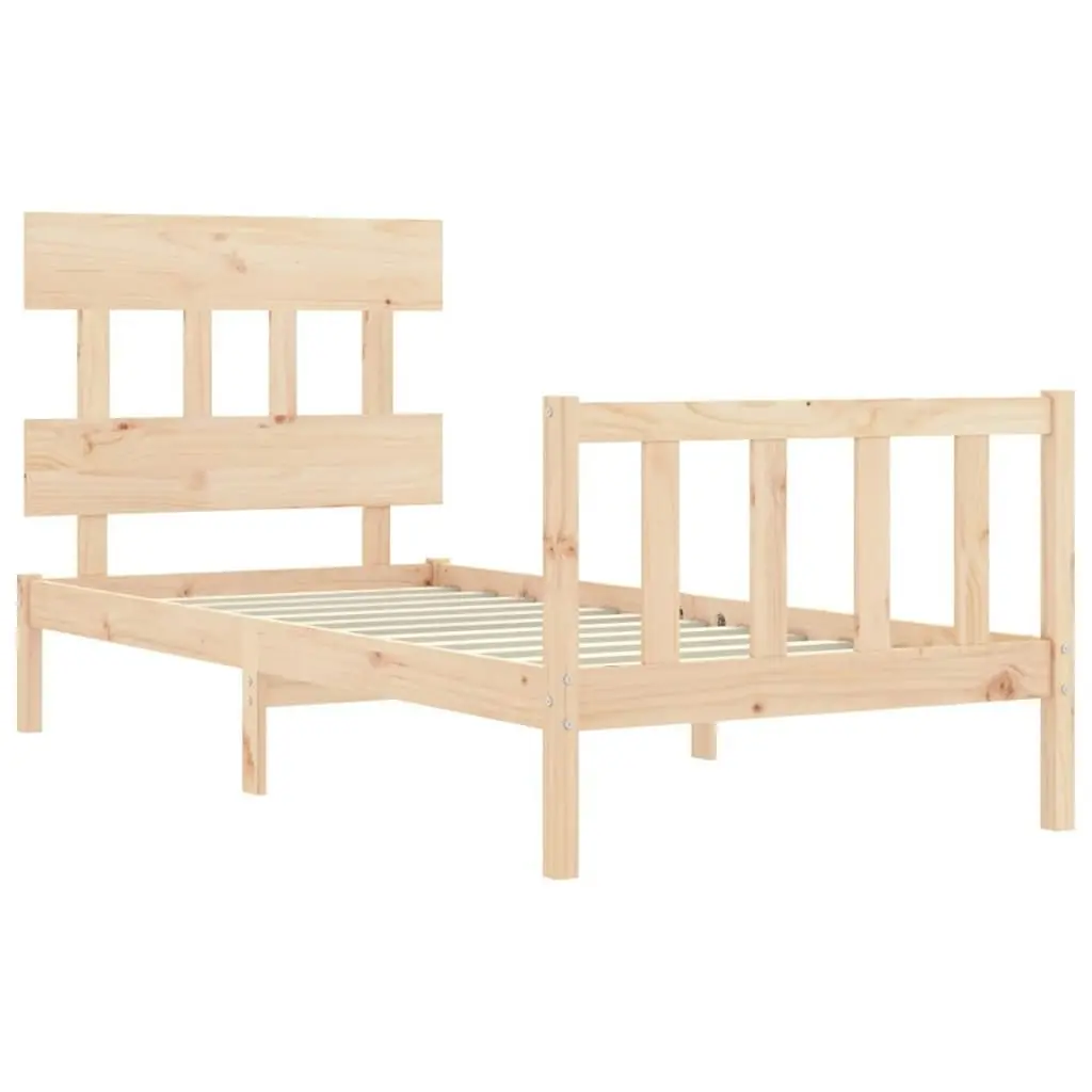 Bed Frame without Mattress 90x190 cm Solid Wood Pine 3193301