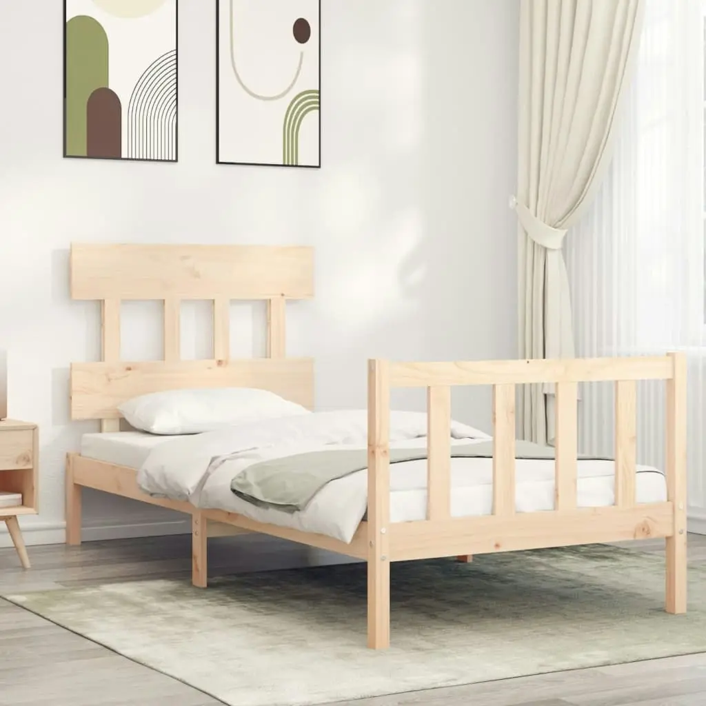 Bed Frame without Mattress 90x190 cm Solid Wood Pine 3193301