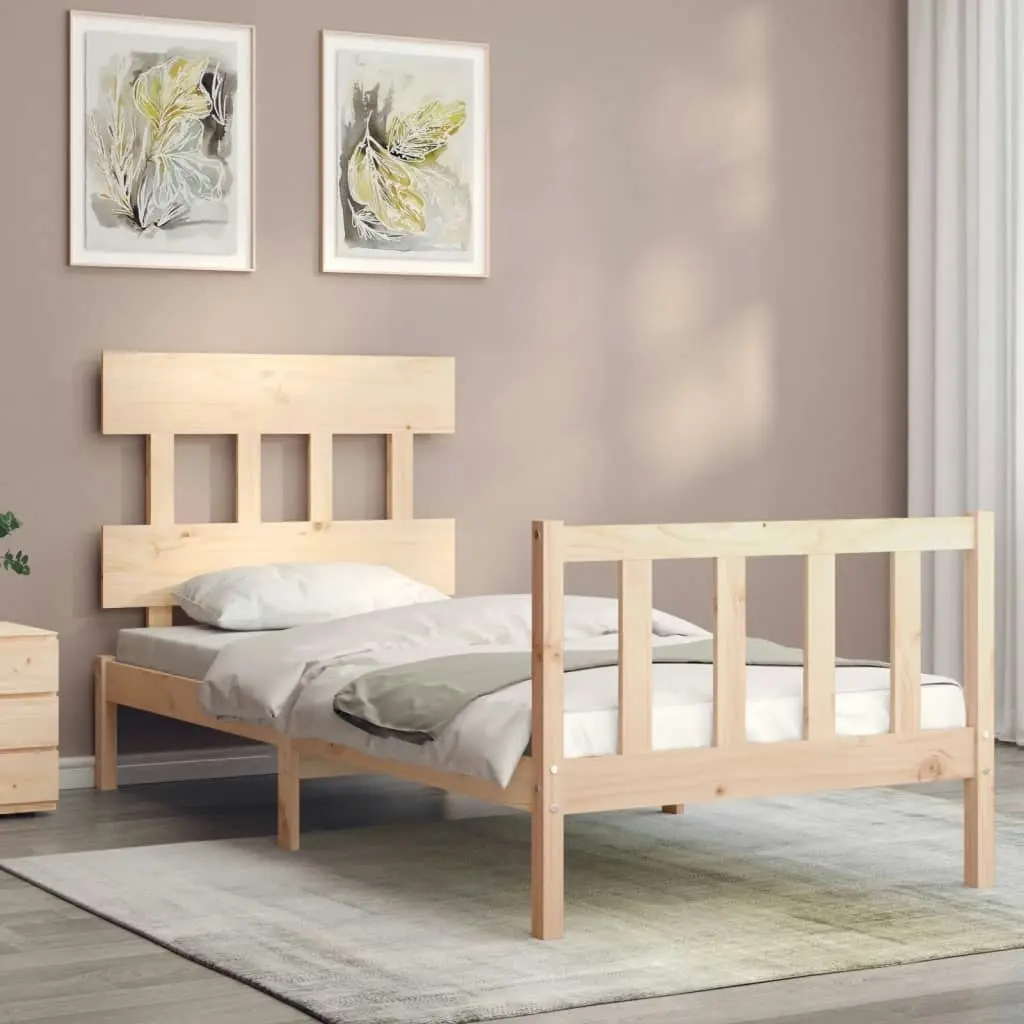 Bed Frame without Mattress 90x190 cm Solid Wood Pine 3193301