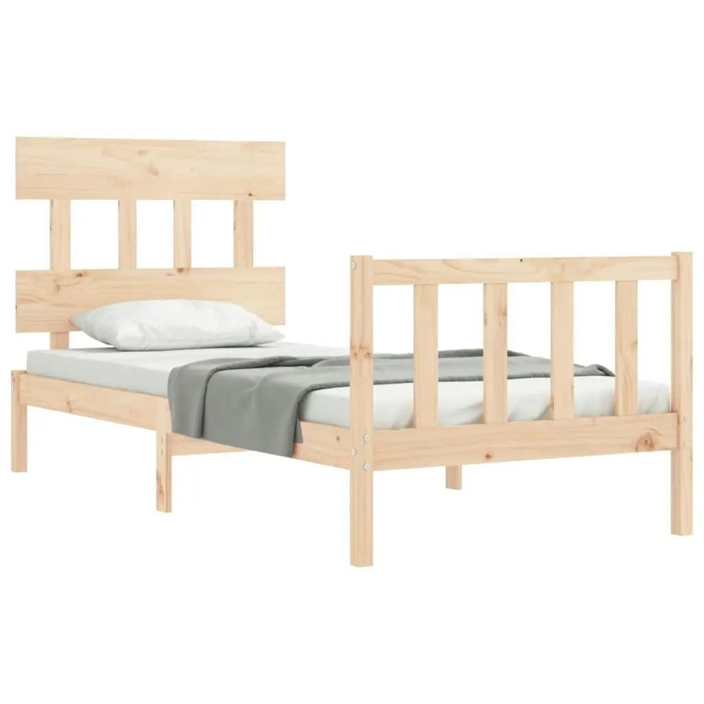 Bed Frame without Mattress 90x190 cm Solid Wood Pine 3193301