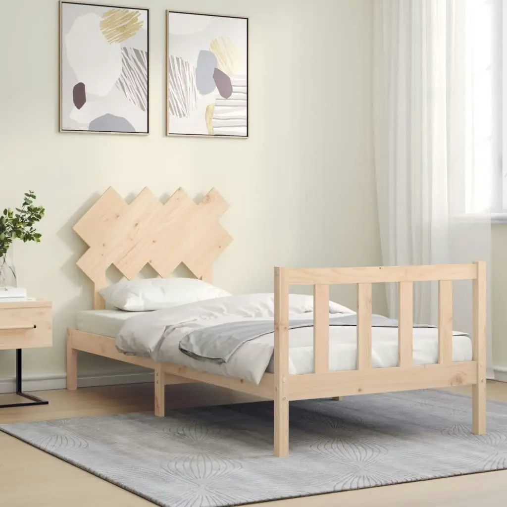 Bed Frame without Mattress 90x190 cm Solid Wood Pine 3193431