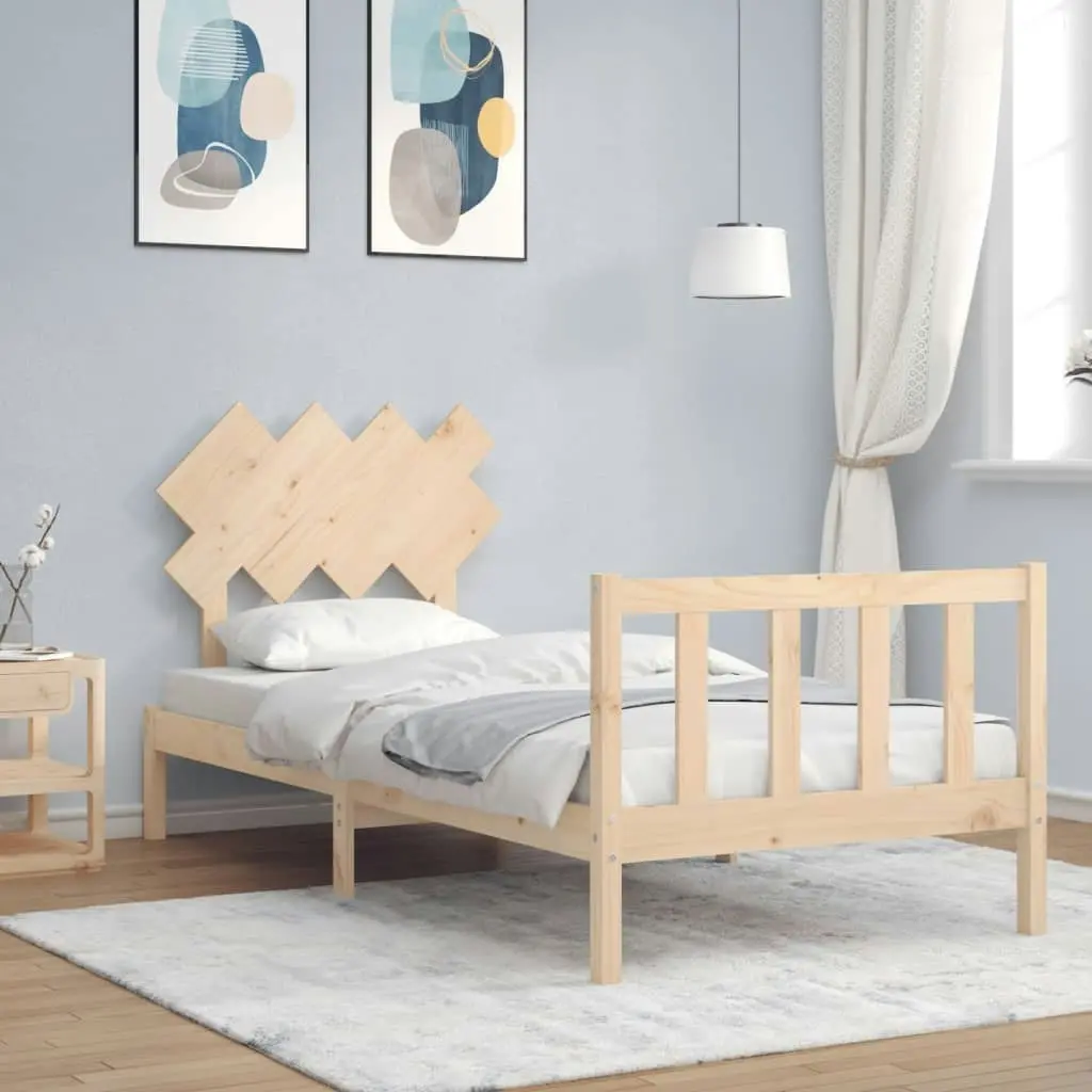 Bed Frame without Mattress 90x190 cm Solid Wood Pine 3193431