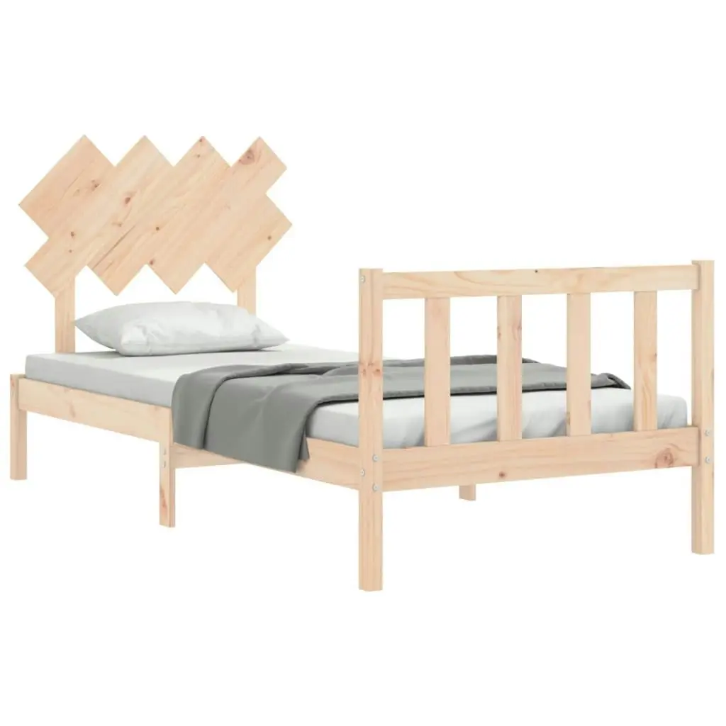 Bed Frame without Mattress 90x190 cm Solid Wood Pine 3193431