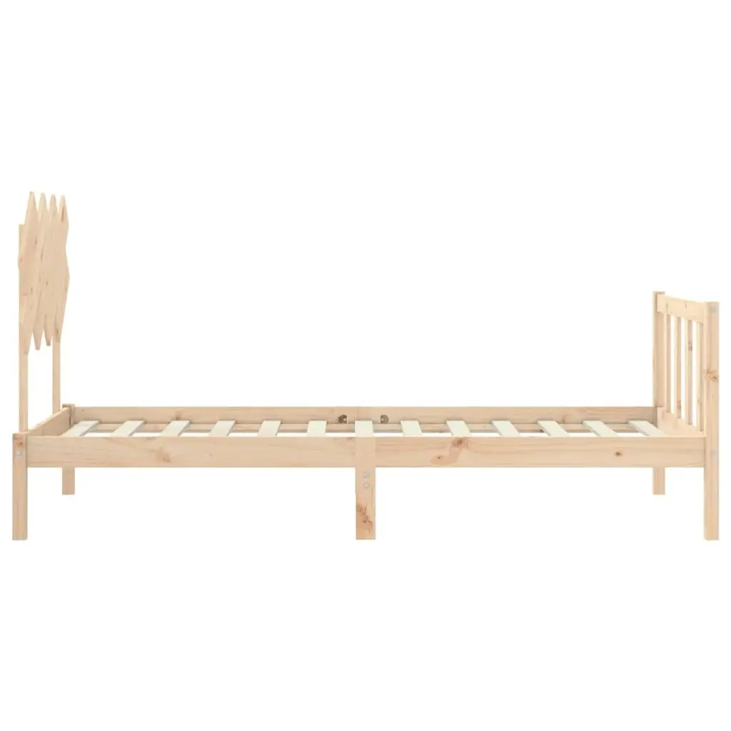 Bed Frame without Mattress 90x190 cm Solid Wood Pine 3193431