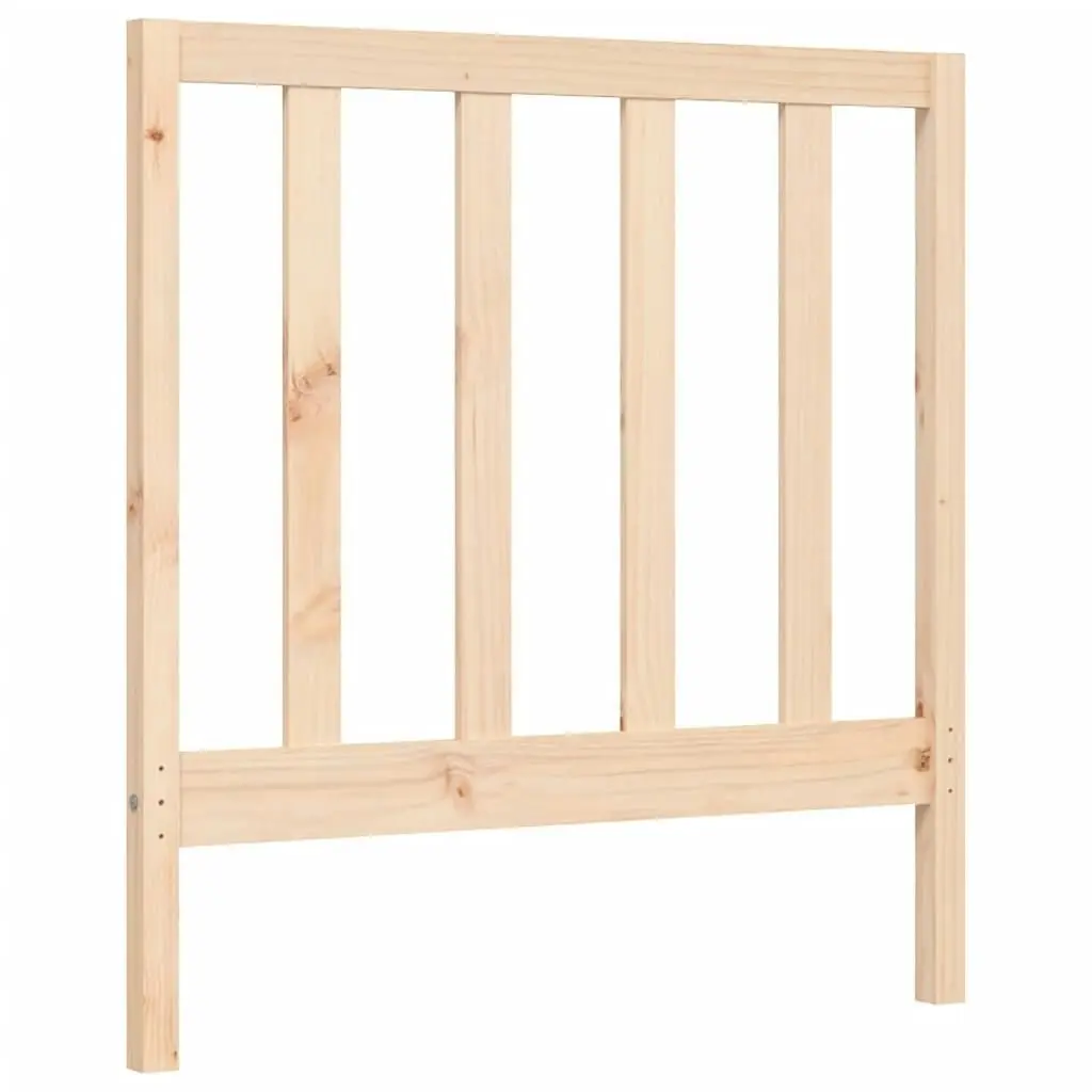 Bed Frame with Headboard 92x187 cm Single Size Solid Wood 3193756