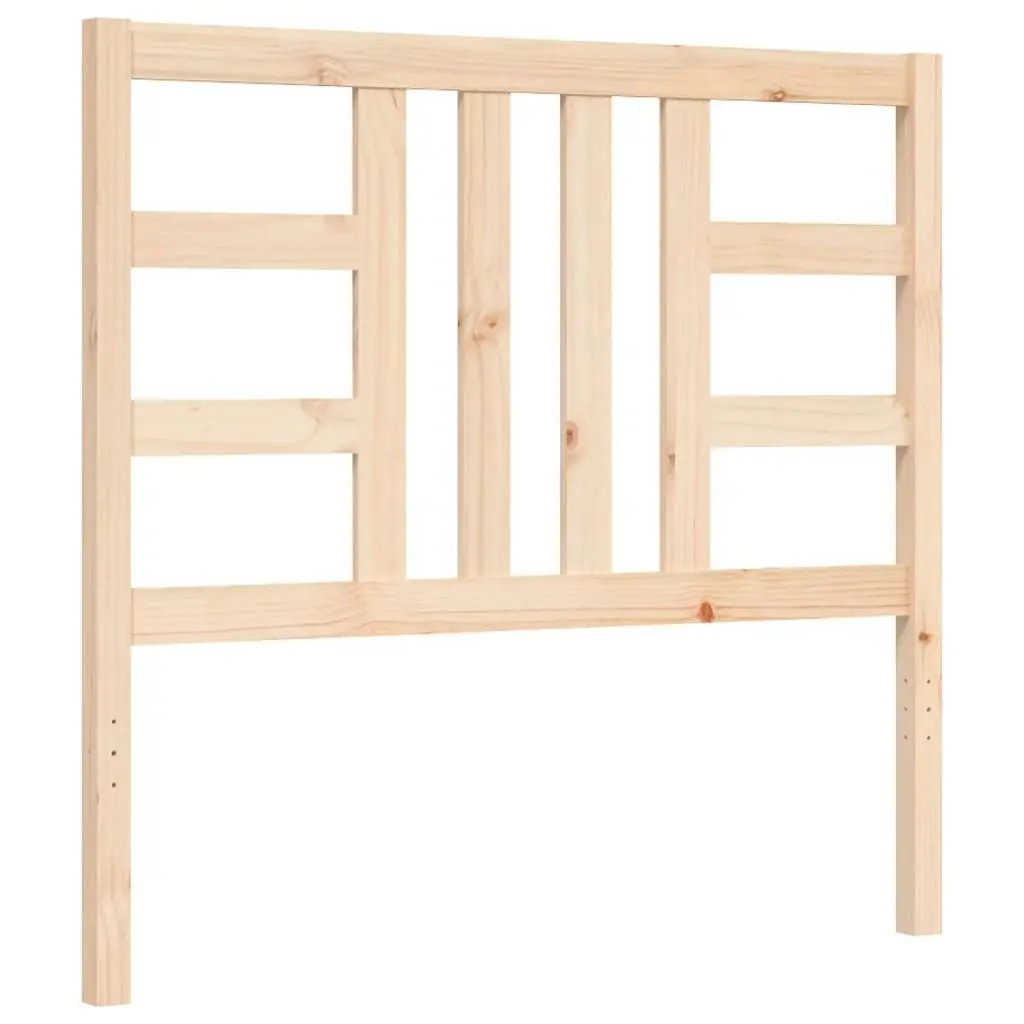 Bed Frame with Headboard 92x187 cm Single Size Solid Wood 3193886