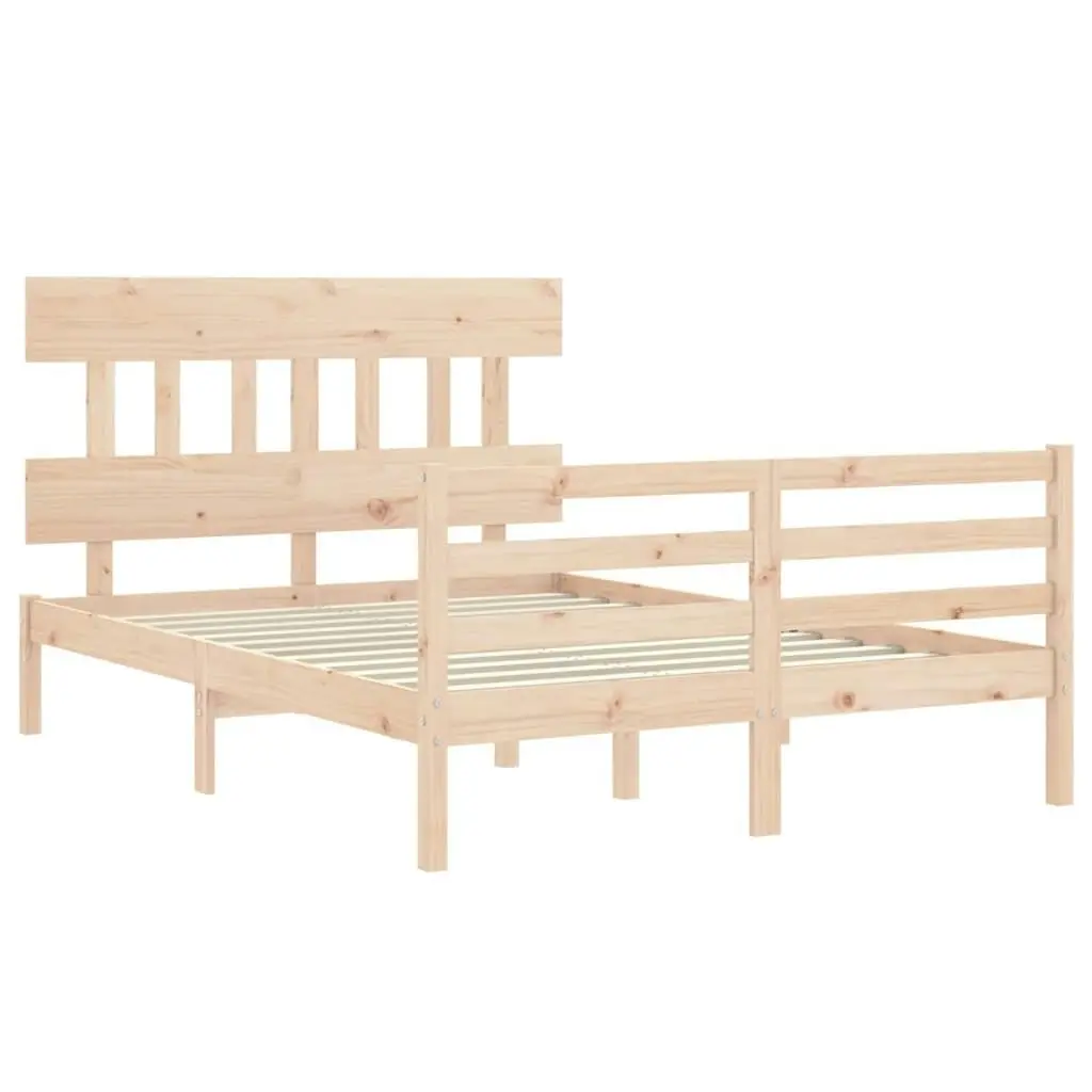 Bed Frame without Mattress 135x190 cm Solid Wood 3195131