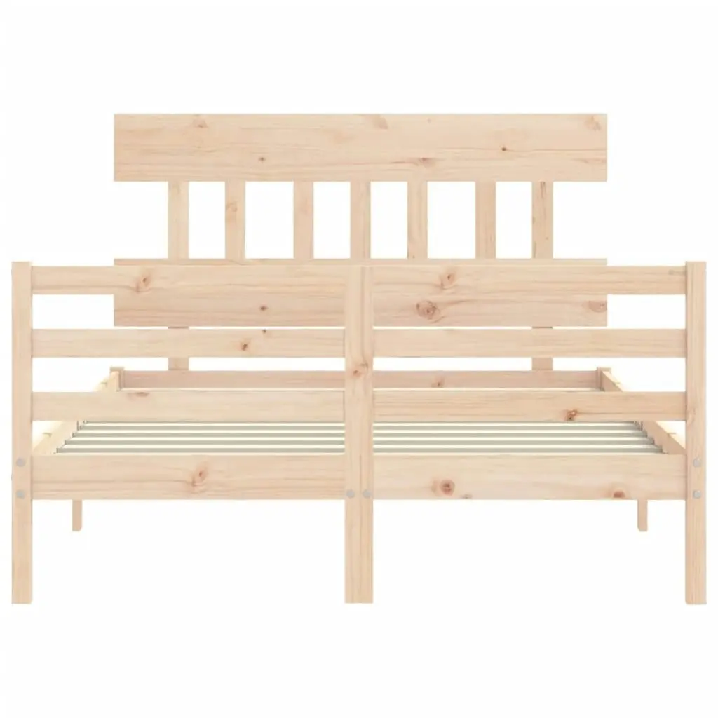 Bed Frame without Mattress 135x190 cm Solid Wood 3195131