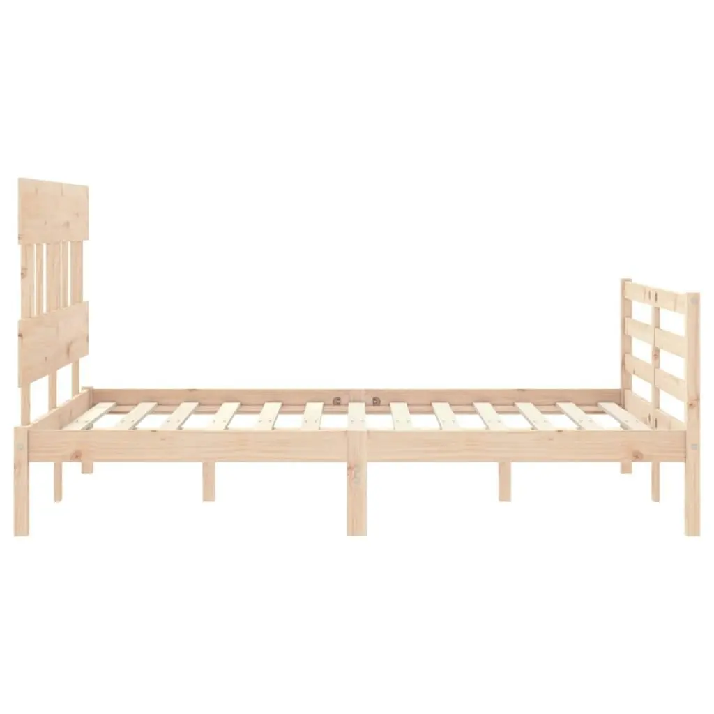 Bed Frame without Mattress 135x190 cm Solid Wood 3195131