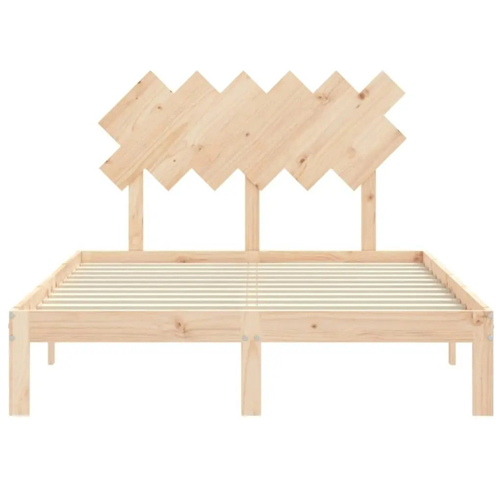 Bed Frame without Mattress 135x190 cm Solid Wood Pine 3193701