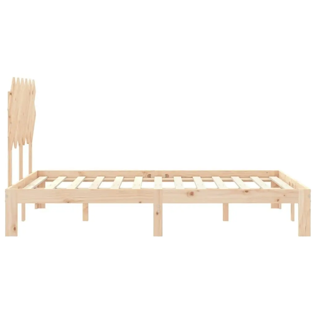 Bed Frame without Mattress 135x190 cm Solid Wood Pine 3193701