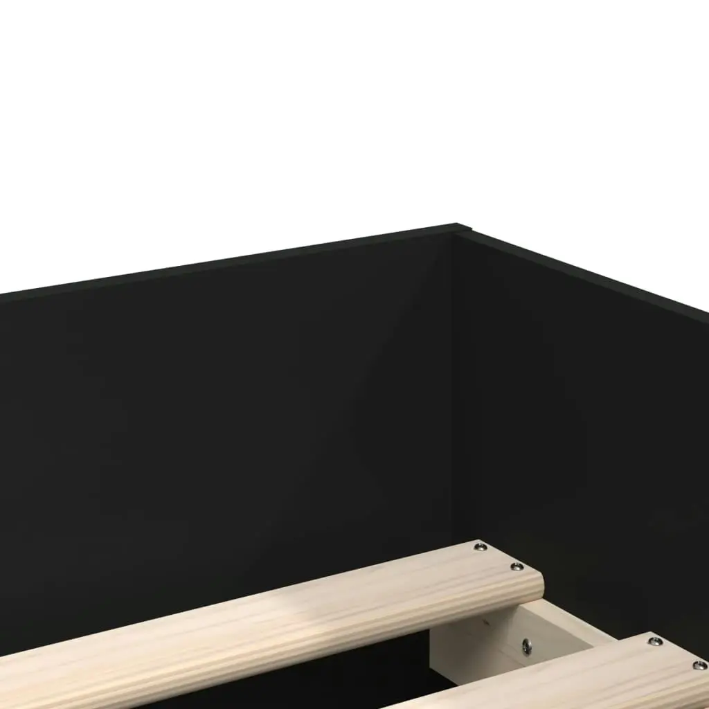 Bed Frame with Drawers without Mattress Black 90x190 cm 3207351