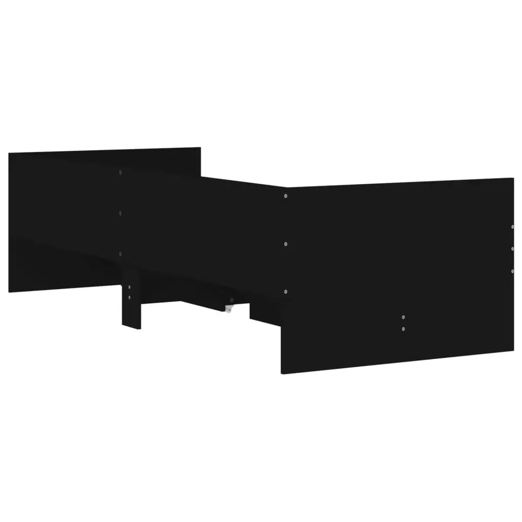 Bed Frame with Drawers without Mattress Black 90x190 cm 3207351