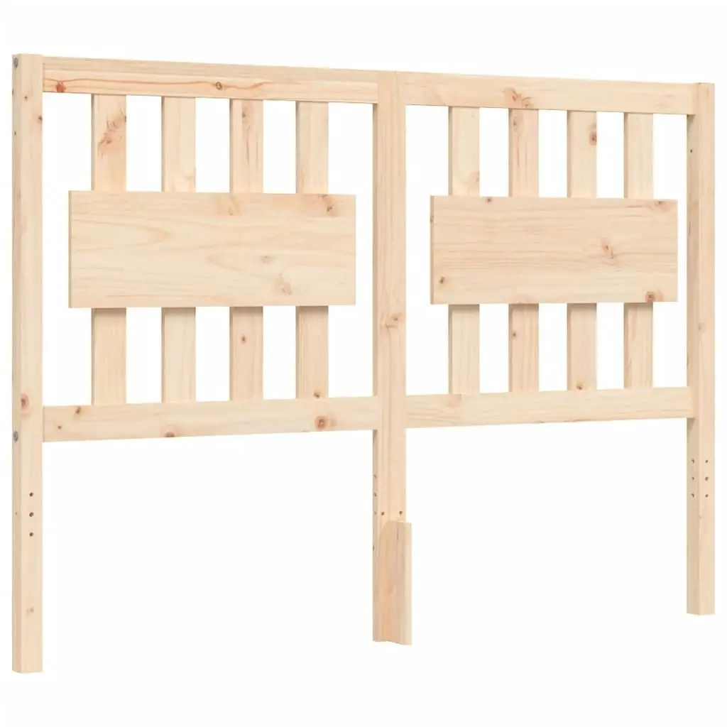 Bed Frame with Headboard 137x187 cm Double Solid Wood 3194286