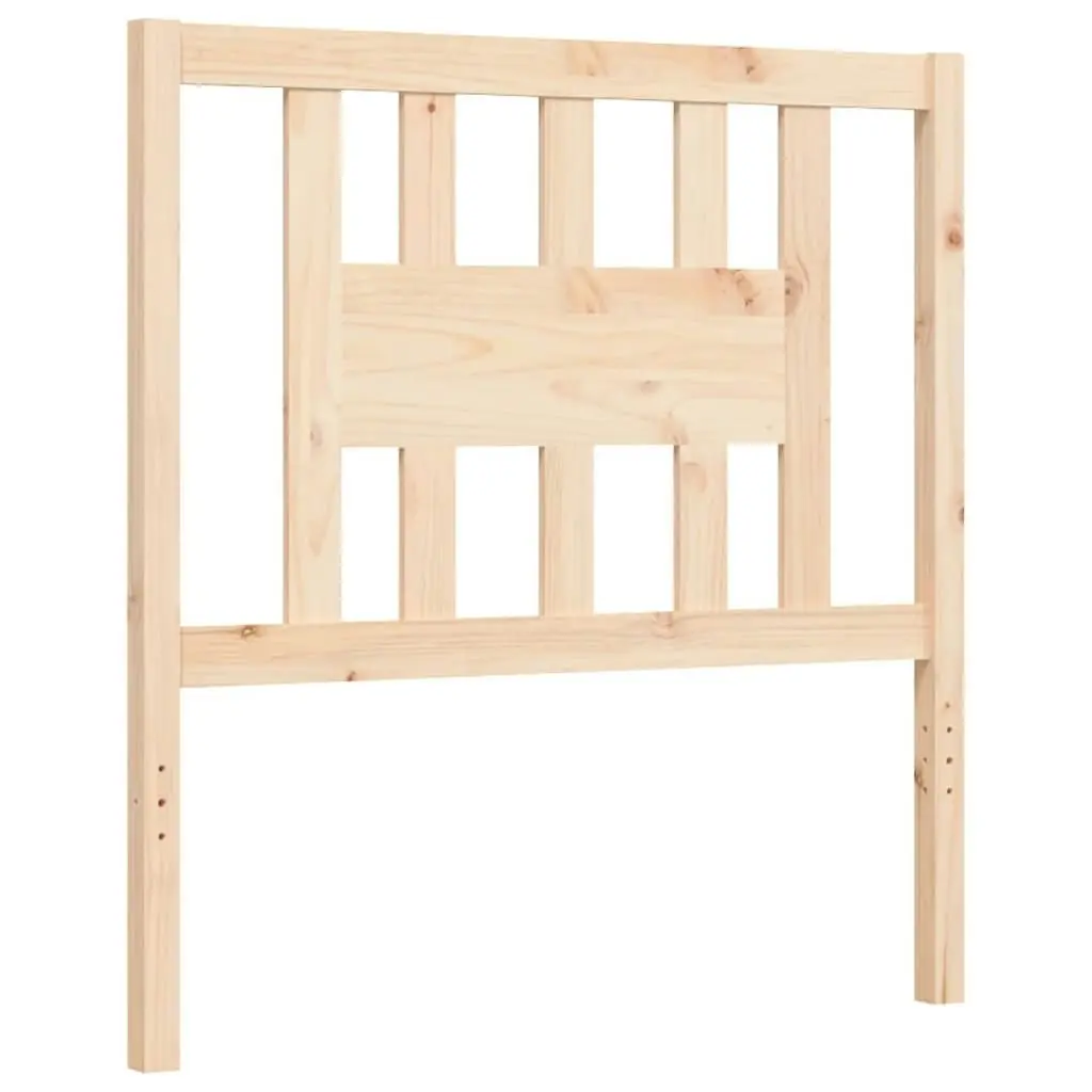 Bed Frame with Headboard 92x187 cm Single Size Solid Wood 3194536