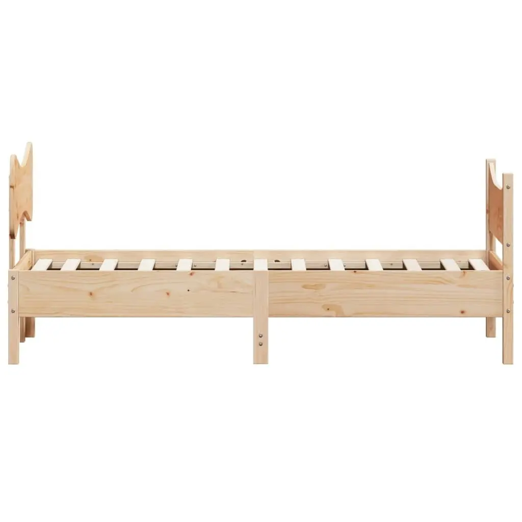 Bed Frame without Mattress 92x187 cm Single Solid Wood Pine 3216390