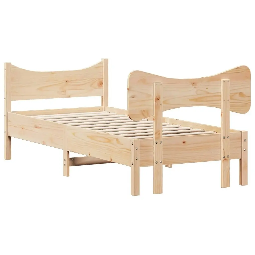 Bed Frame without Mattress 92x187 cm Single Solid Wood Pine 3216390