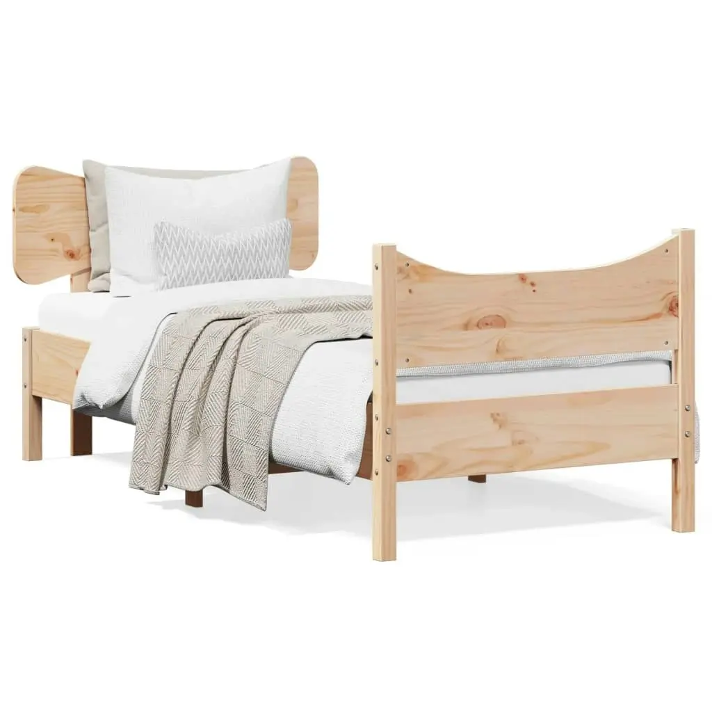 Bed Frame without Mattress 92x187 cm Single Solid Wood Pine 3216390