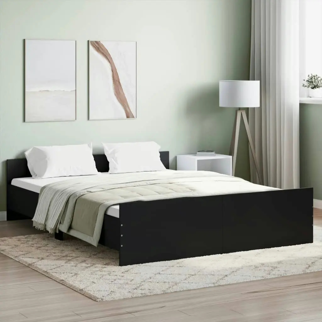 Bed Frame without Mattress Black 150x200 cm 3203755