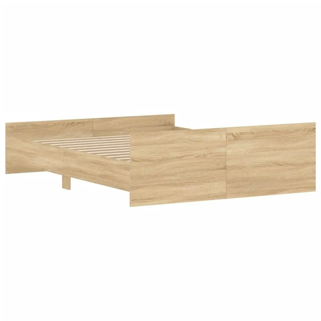 Bed Frame without Mattress Sonoma Oak 150x200 cm 3203756