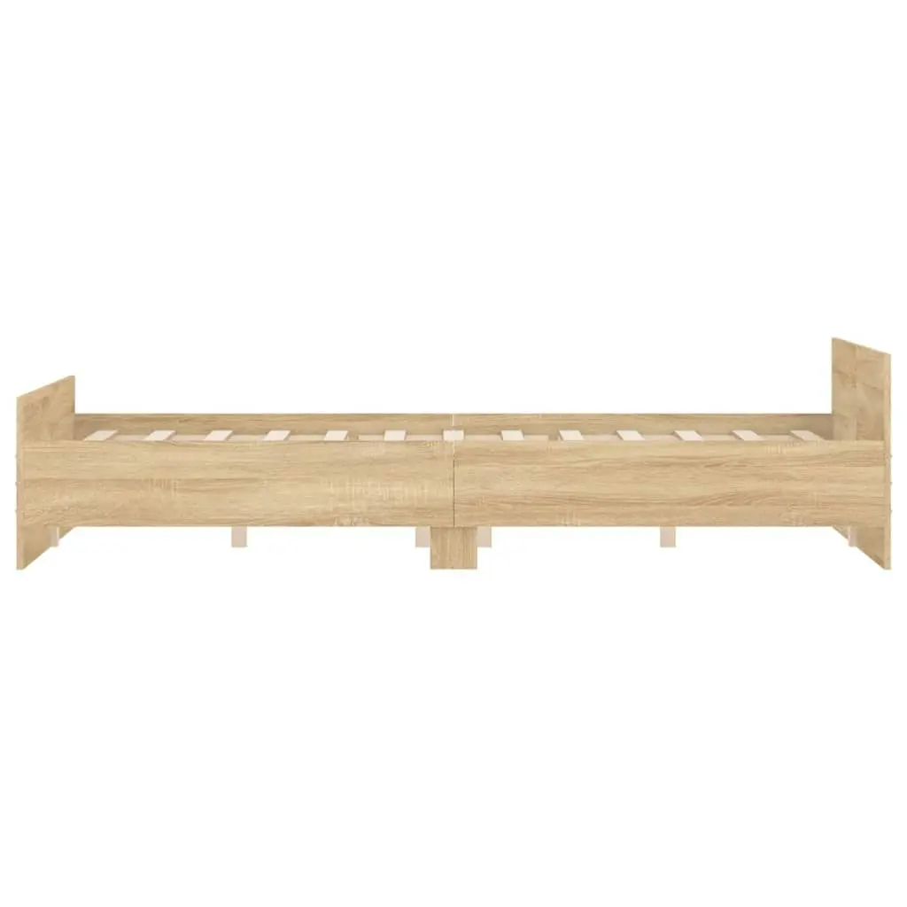 Bed Frame without Mattress Sonoma Oak 150x200 cm 3203756