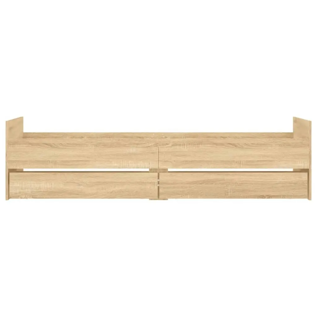 Bed Frame with Drawers without Mattress Sonoma Oak 90x190 cm 3207380