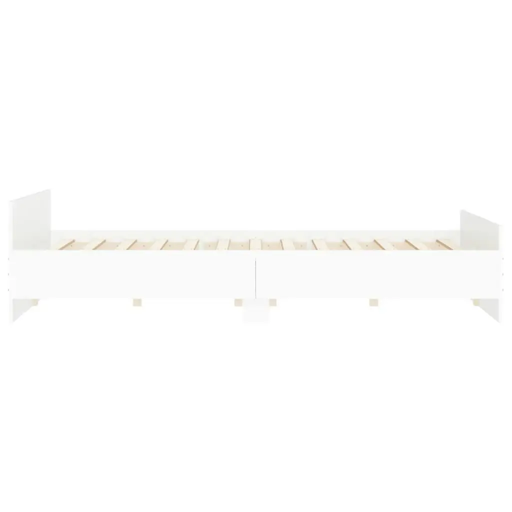 Bed Frame with Headboard and Footboard White 183x203 cm King Size 3203768