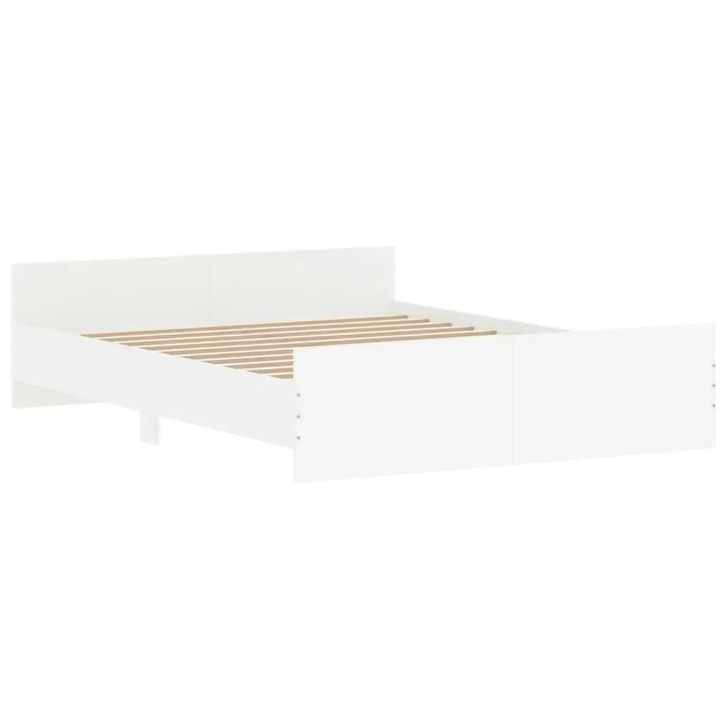 Bed Frame with Headboard and Footboard White 150x200 cm 3203754