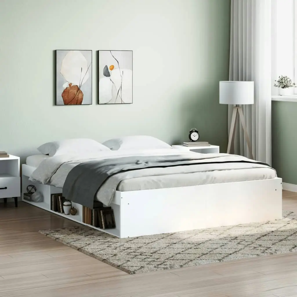 Bed Frame White 150x200 cm 3203866