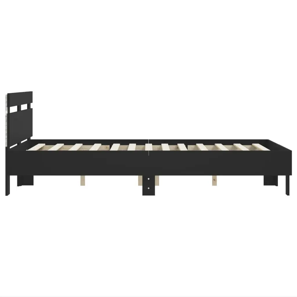 Bed Frame with Headboard and LED Black 135x190 cm 3207568