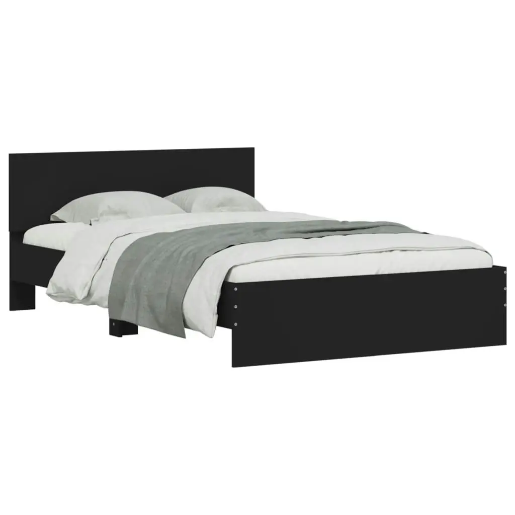 Bed Frame with Headboard and LED Black 135x190 cm 3207631