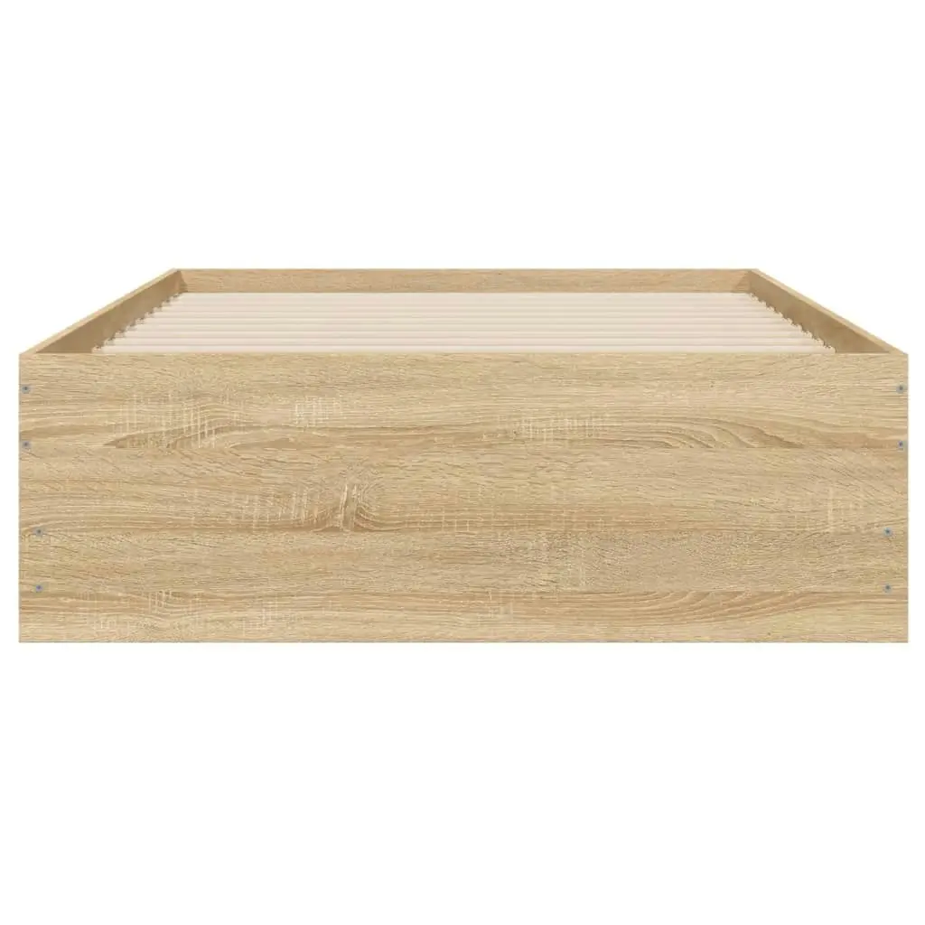 Bed Frame with Drawers Sonoma Oak 90x190 cm Engineered Wood 3207324