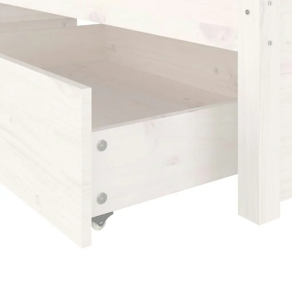 Bed Frame with Drawers White 183x203 cm King Size 3103529