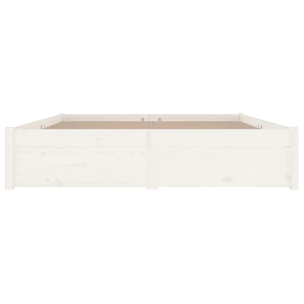 Bed Frame with Drawers White 183x203 cm King Size 3103529