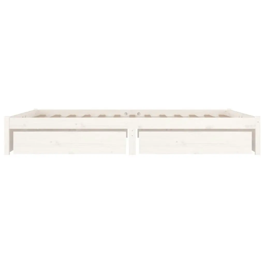 Bed Frame with Drawers White 183x203 cm King Size 3103529