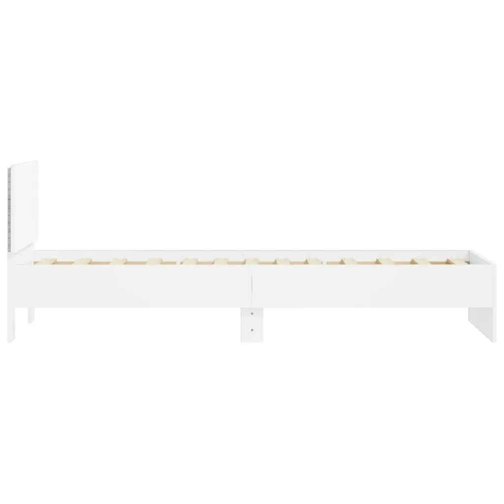 Bed Frame without Mattress with LED Lights White 90x190 cm 838834