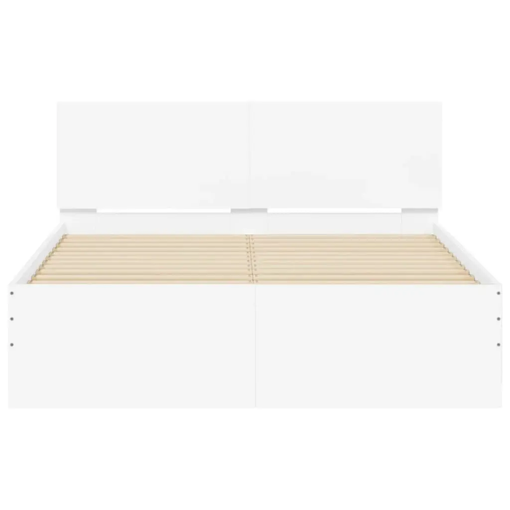 Bed Frame with LED without Mattress White 135x190 cm 3207630