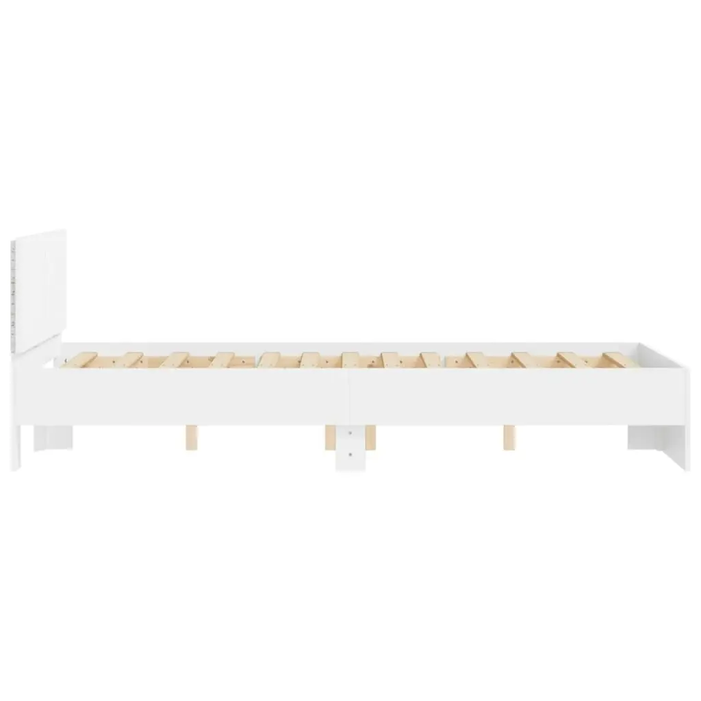 Bed Frame with Headboard and LED White 135x190 cm 3207630