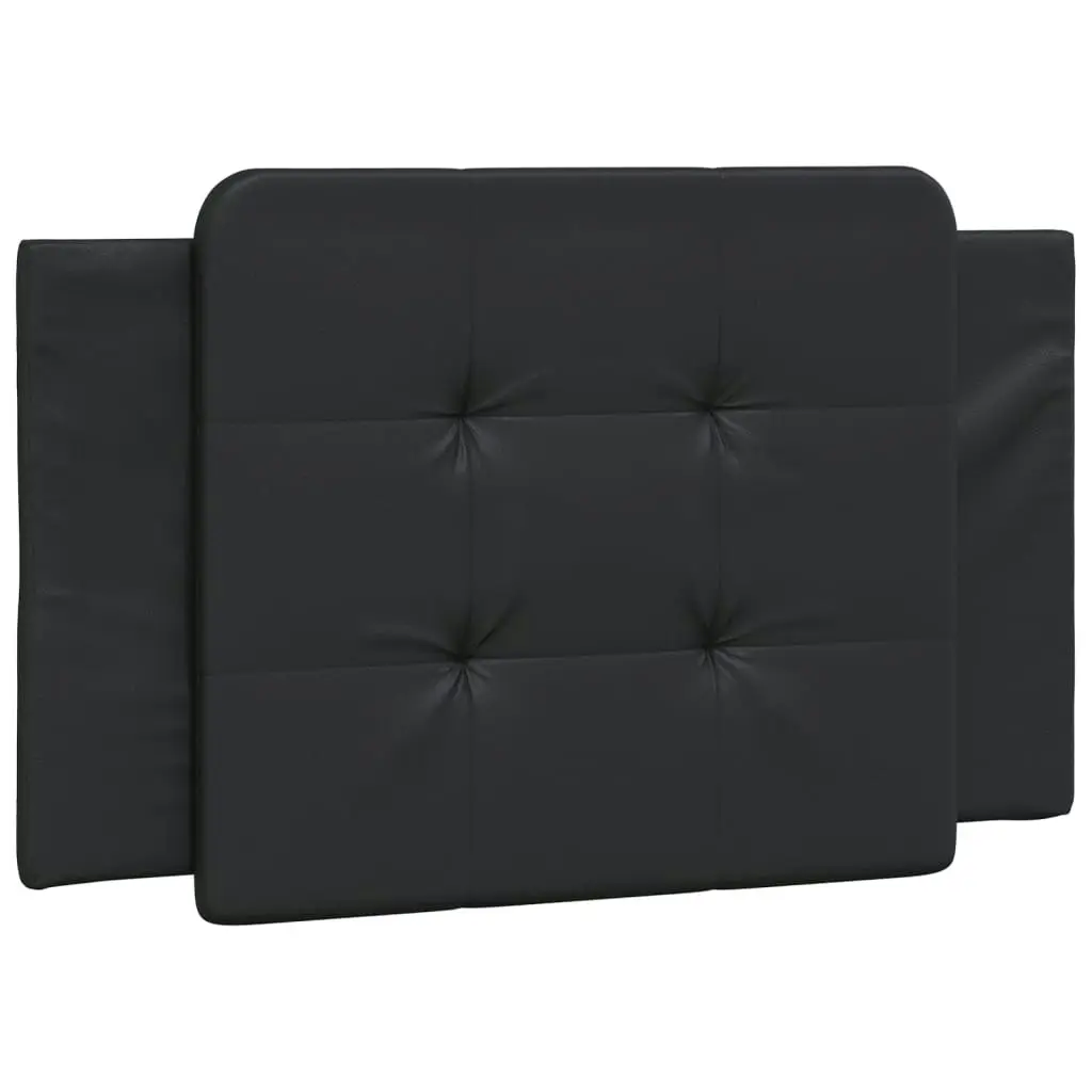 Bed Frame with Headboard Black 106x203 cm King Single Size Faux Leather 3208276