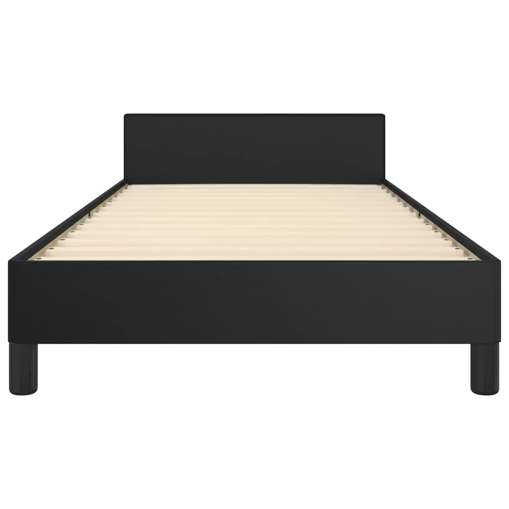 Bed Frame with Headboard Black 106x203 cm King Single Size Velvet 3283121