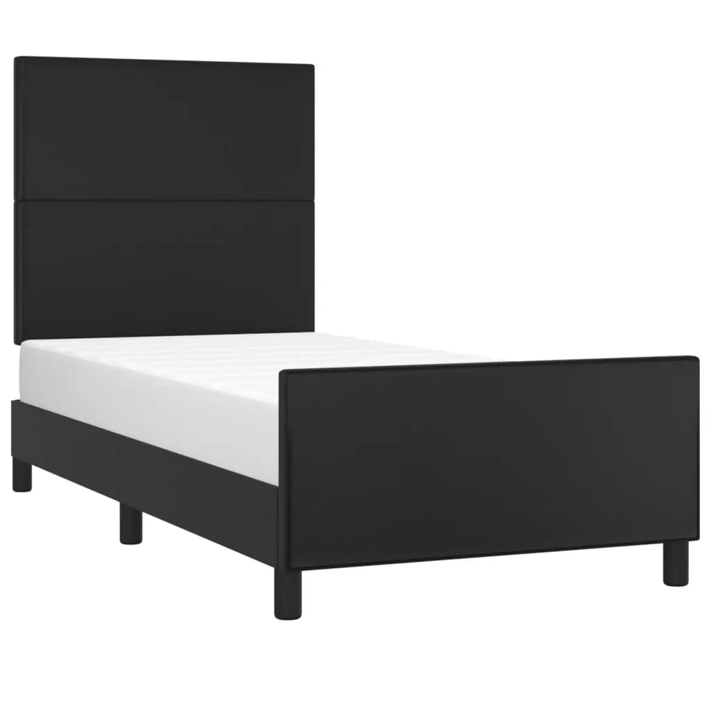 Bed Frame with Headboard Black 106x203 cm King Single Size Velvet 3283121