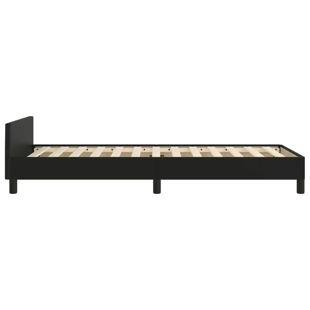 Bed Frame with Headboard Black 106x203 cm King Single Size Velvet 3283121