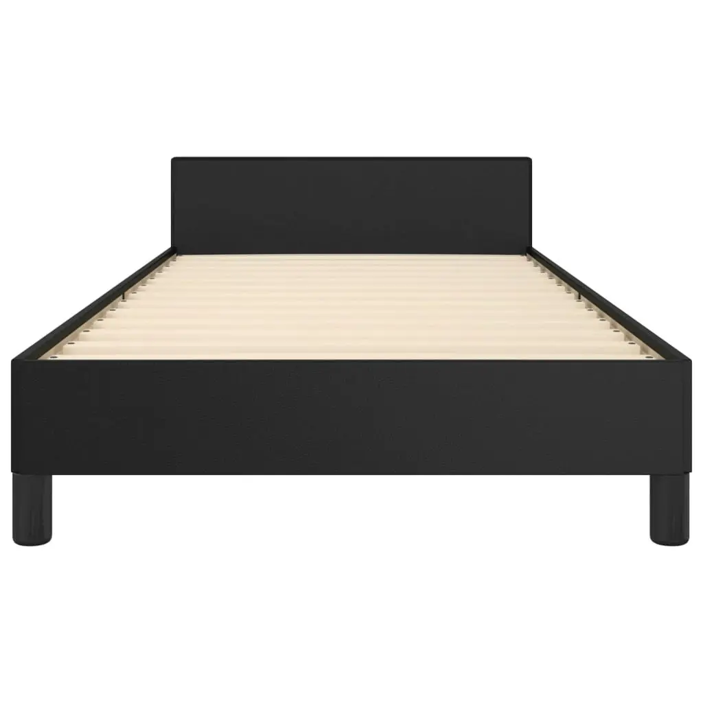 Bed Frame with Headboard Black 106x203 cm King Single Size Velvet 3283123